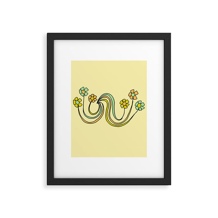 bloom where you are planted // waves and flowers Framed Art Print Gallery Image 1
