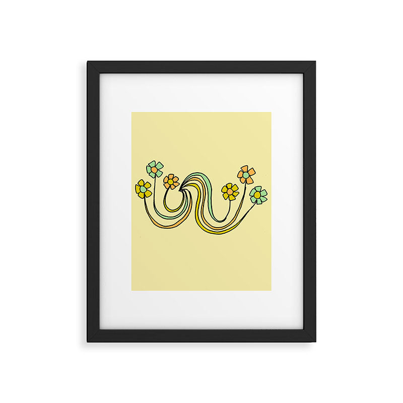 bloom where you are planted // waves and flowers Framed Art Print Gallery Image 6