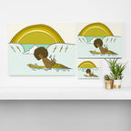 "buttons" kaluhiokalani 70s surf legend // retro surf art by surfy birdy Canvas Print Gallery Image 3