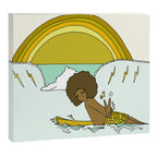 "buttons" kaluhiokalani 70s surf legend // retro surf art by surfy birdy Canvas Print Gallery Image 6