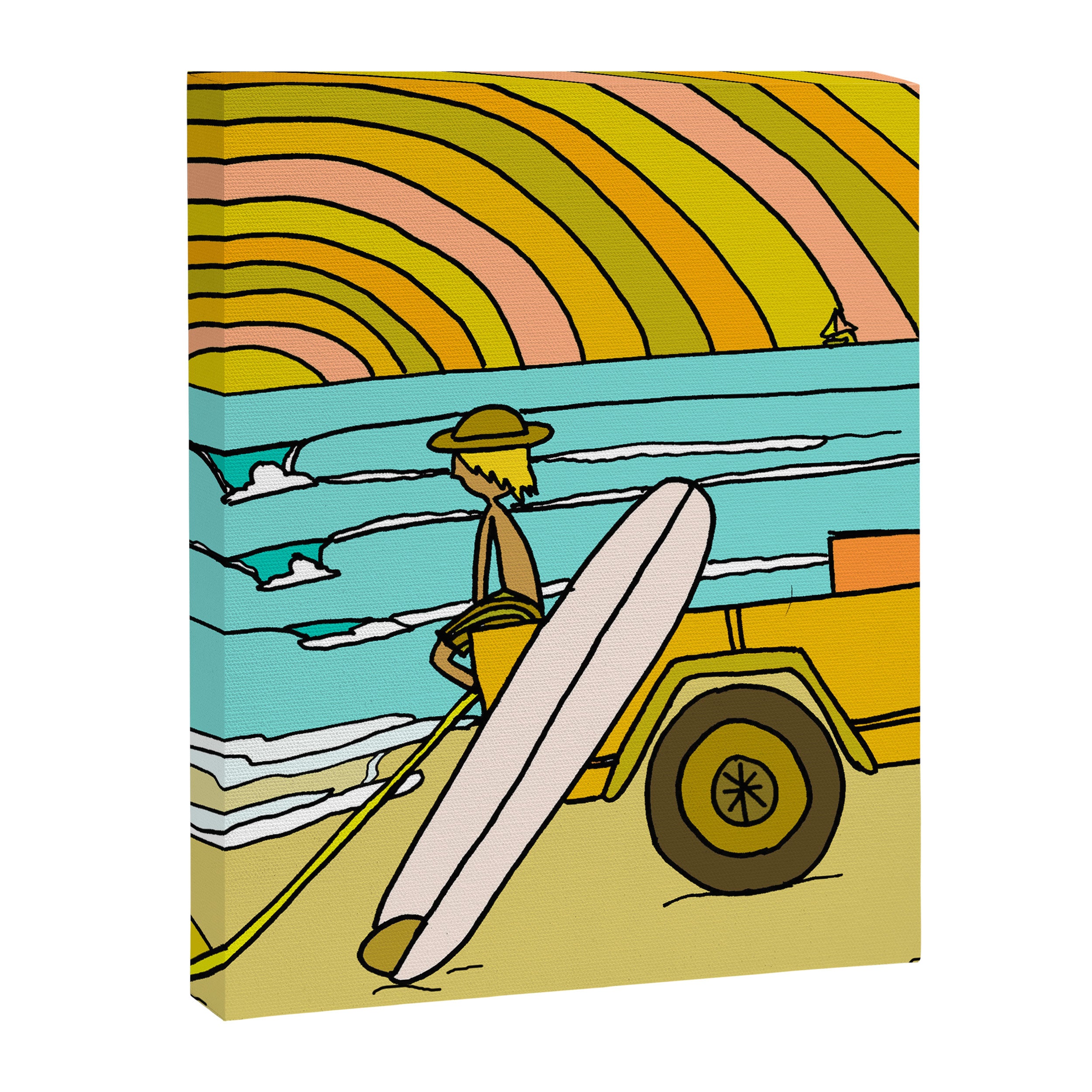 classic summer surf vibes forever Canvas Print Gallery Image 6