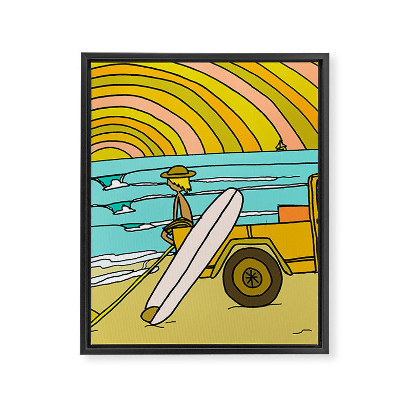 classic summer surf vibes forever Framed Canvas Print Gallery Image 6