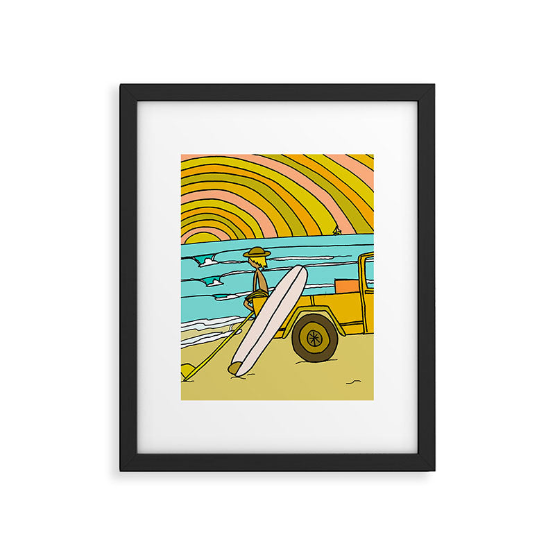 classic summer surf vibes forever Framed Art Print Gallery Image 5