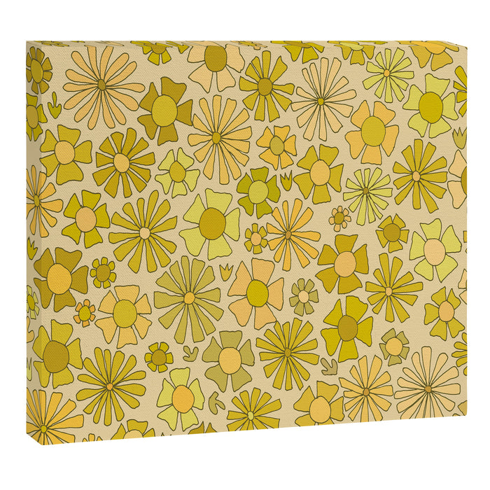 flower power // retro flower pattern by surfy birdy Canvas Print Gallery Image 1