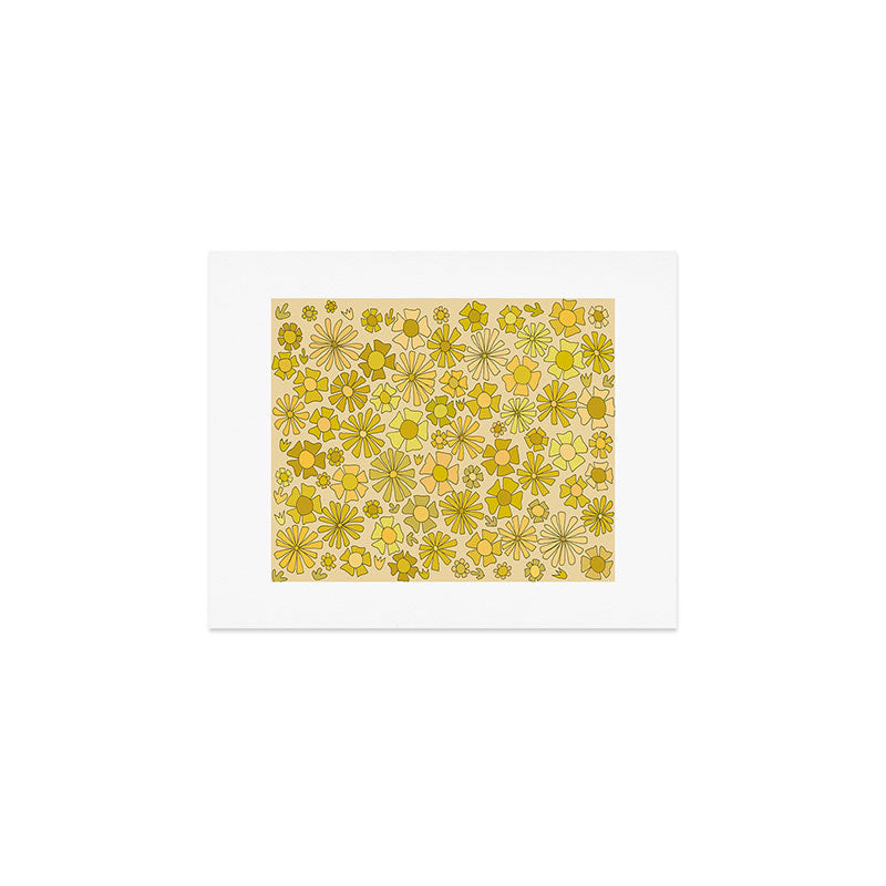 flower power // retro flower pattern by surfy birdy Art Print Gallery Image 1