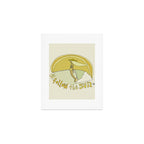 follow the sun lady slide // retro surf art by surfy birdy Art Print Gallery Image 1
