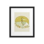 follow the sun lady slide // retro surf art by surfy birdy Framed Art Print Gallery Image 6