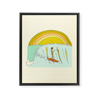 gerry lopez pipeline 70s daydreams // retro surf art by surfy birdy Framed Canvas Print Gallery Image 8