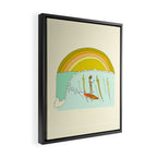 gerry lopez pipeline 70s daydreams // retro surf art by surfy birdy Framed Canvas Print Gallery Image 2