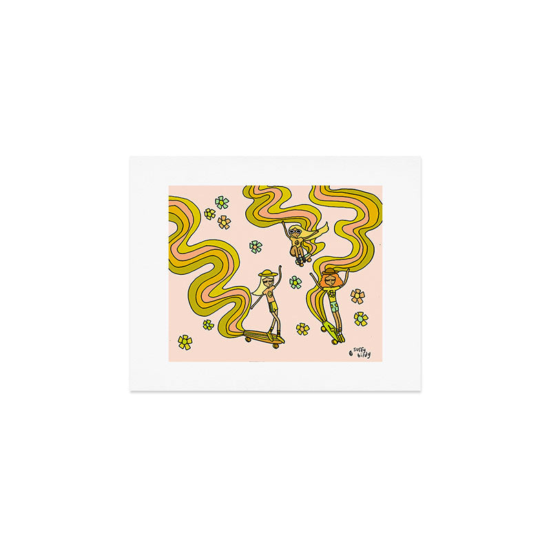 girl gang // dogtown and z girls // skateboard girl power by surfy birdy Art Print Gallery Image 1