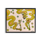 girl gang // dogtown and z girls // skateboard girl power by surfy birdy Framed Canvas Print Gallery Image 6