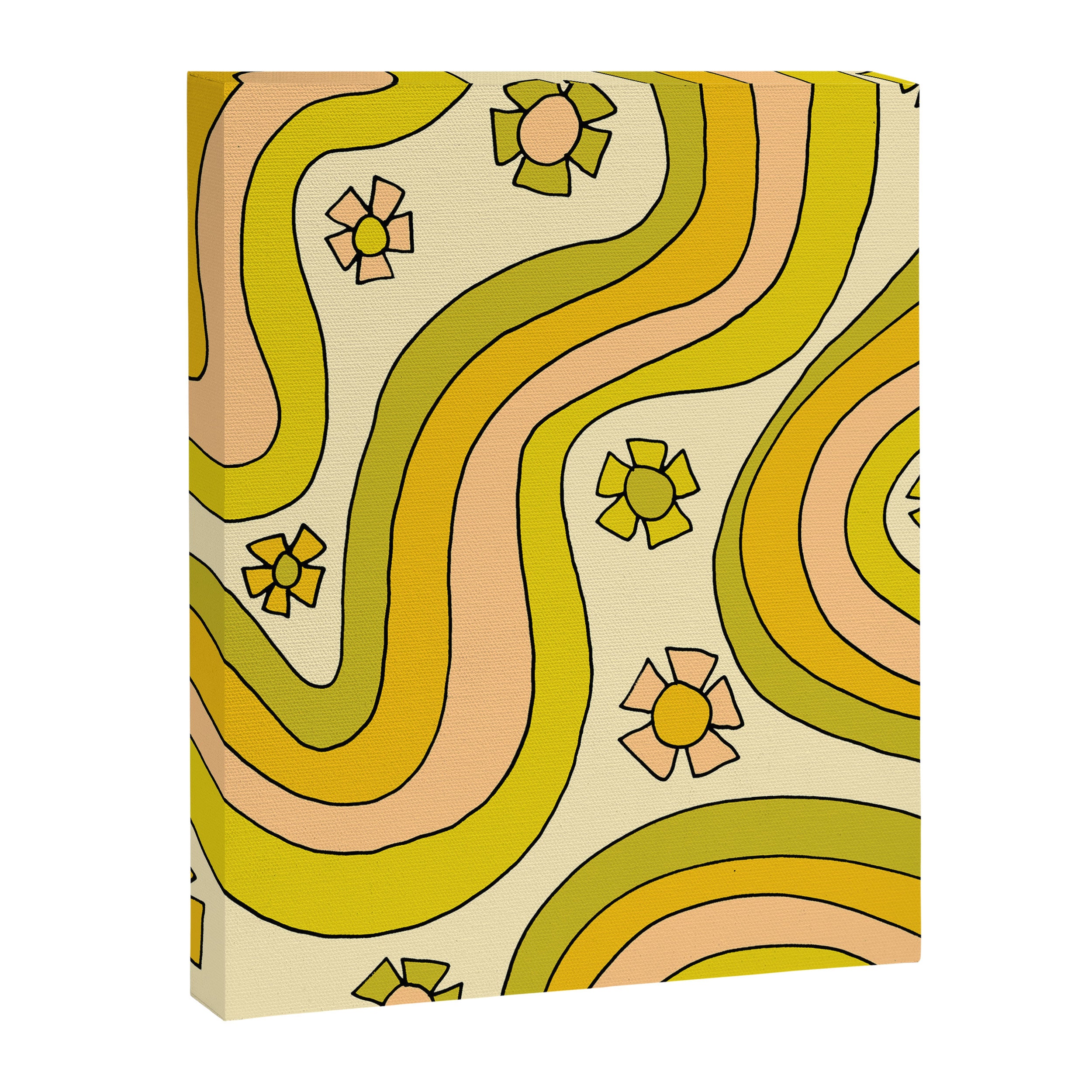 groovy rainbow flower power wallpaper vibes Canvas Print Gallery Image 6