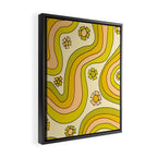 groovy rainbow flower power wallpaper vibes Framed Canvas Print Gallery Image 2