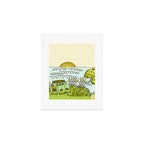 home is where you park it // wandering in new zealand // retro surf art by surfy birdy Art Print Gallery Image 1