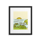 home is where you park it // wandering in new zealand // retro surf art by surfy birdy Framed Art Print Gallery Image 5