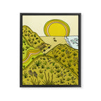 keen for a surf nz surf adventure by surfy birdy Framed Canvas Print Gallery Image 6