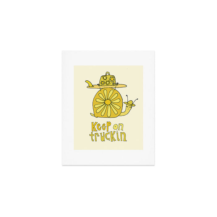 keep on truckin surfy snail // retro surf art by surfy birdy Art Print Gallery Image 1