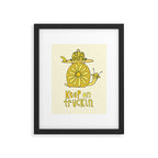 keep on truckin surfy snail // retro surf art by surfy birdy Framed Art Print Gallery Image 5