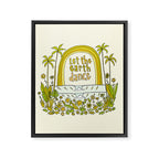let the earth dance // retro surf art by surfy birdy Framed Canvas Print Gallery Image 8