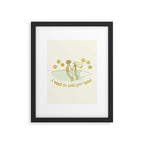 let's hold hands surfy valentine // retro surf art by surfy birdy Framed Art Print Gallery Image 5