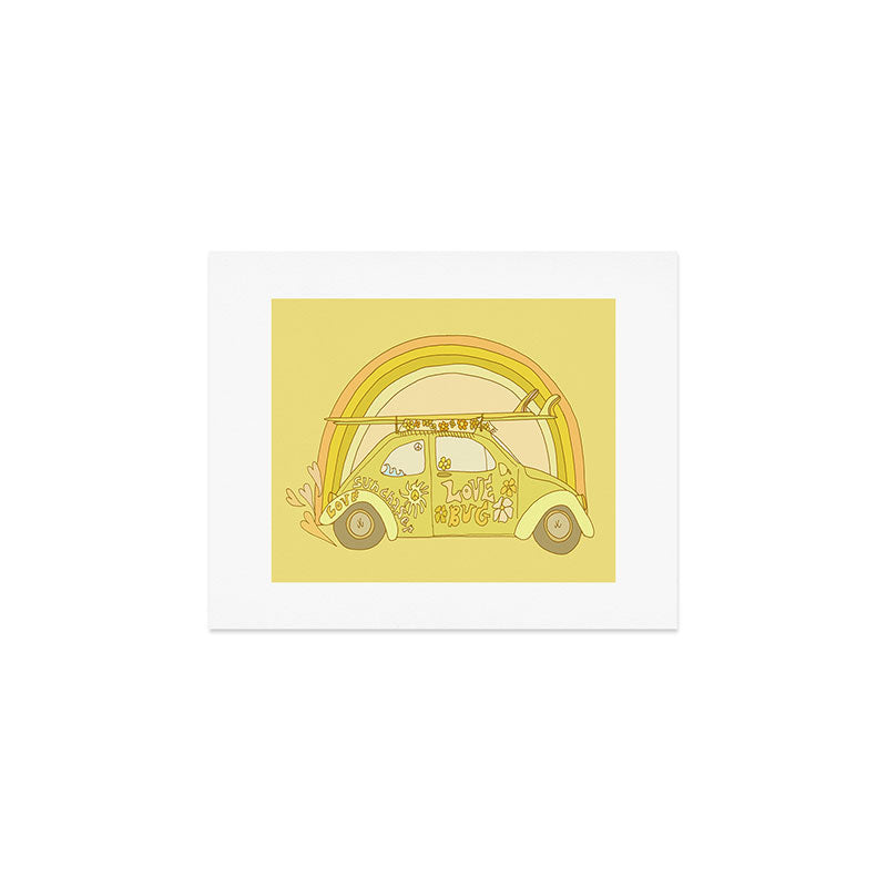 love bug valentine // retro surf art by surfy birdy Art Print Gallery Image 1