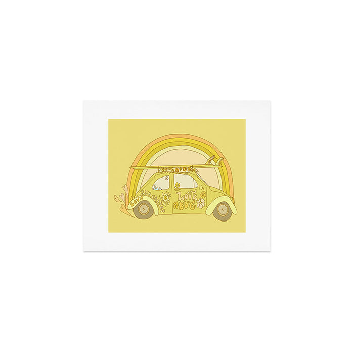 love bug valentine // retro surf art by surfy birdy Art Print Gallery Image 1