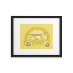 love bug valentine // retro surf art by surfy birdy Framed Art Print Gallery Image 5