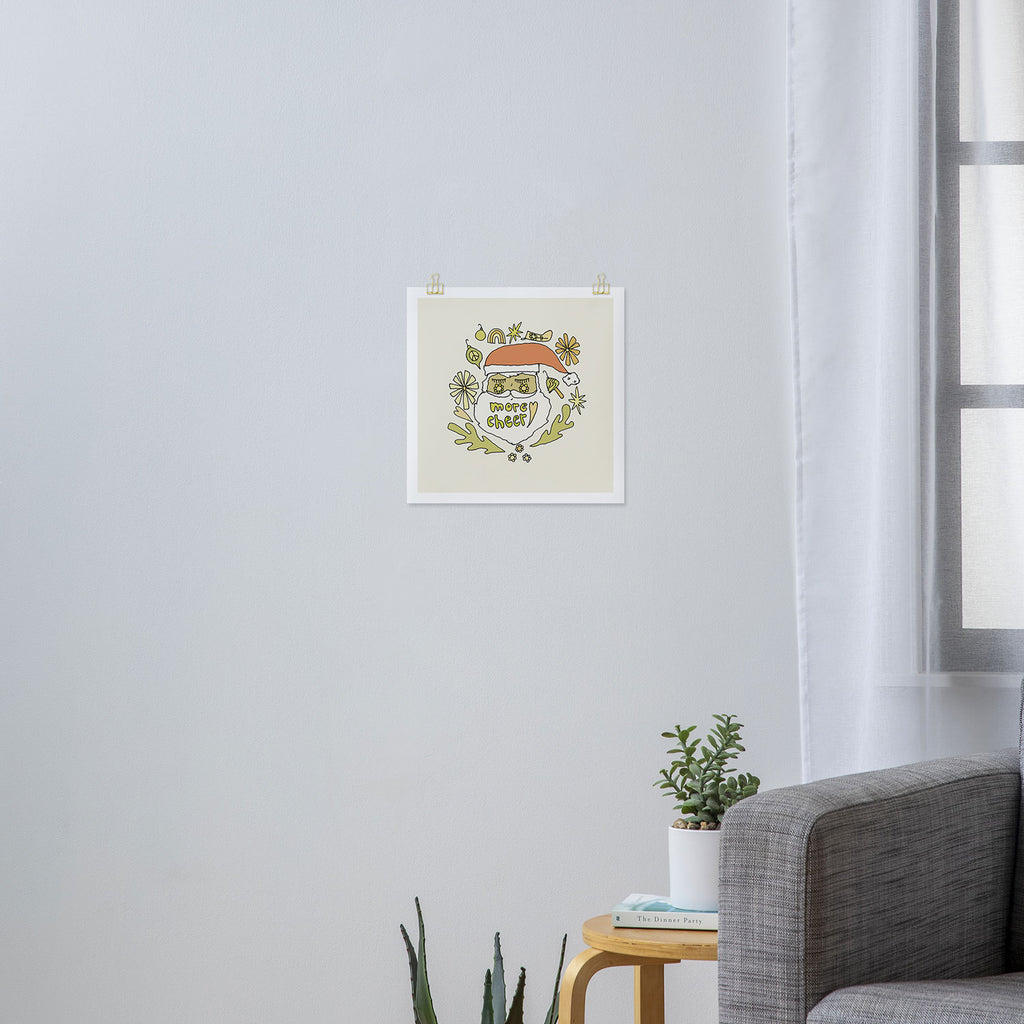 more cheer // retro santa // art by surfy birdy Art Print Gallery Image 3