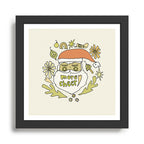 more cheer // retro santa // art by surfy birdy Framed Art Print Gallery Image 1