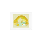 Mushy mushroom longboard surf retro floral daydreams by surfy birdy Art Print Gallery Image 1