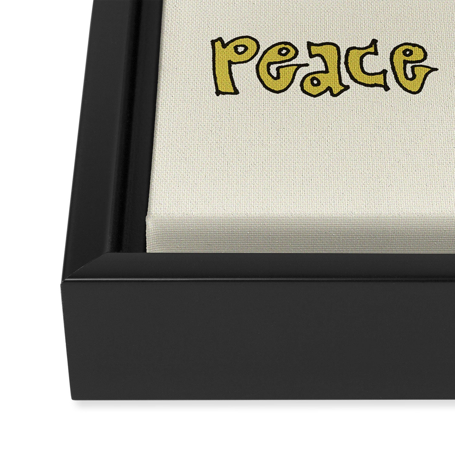 peace dove spread rainbow // retro art by surfy birdy Framed Canvas Print Gallery Image 3