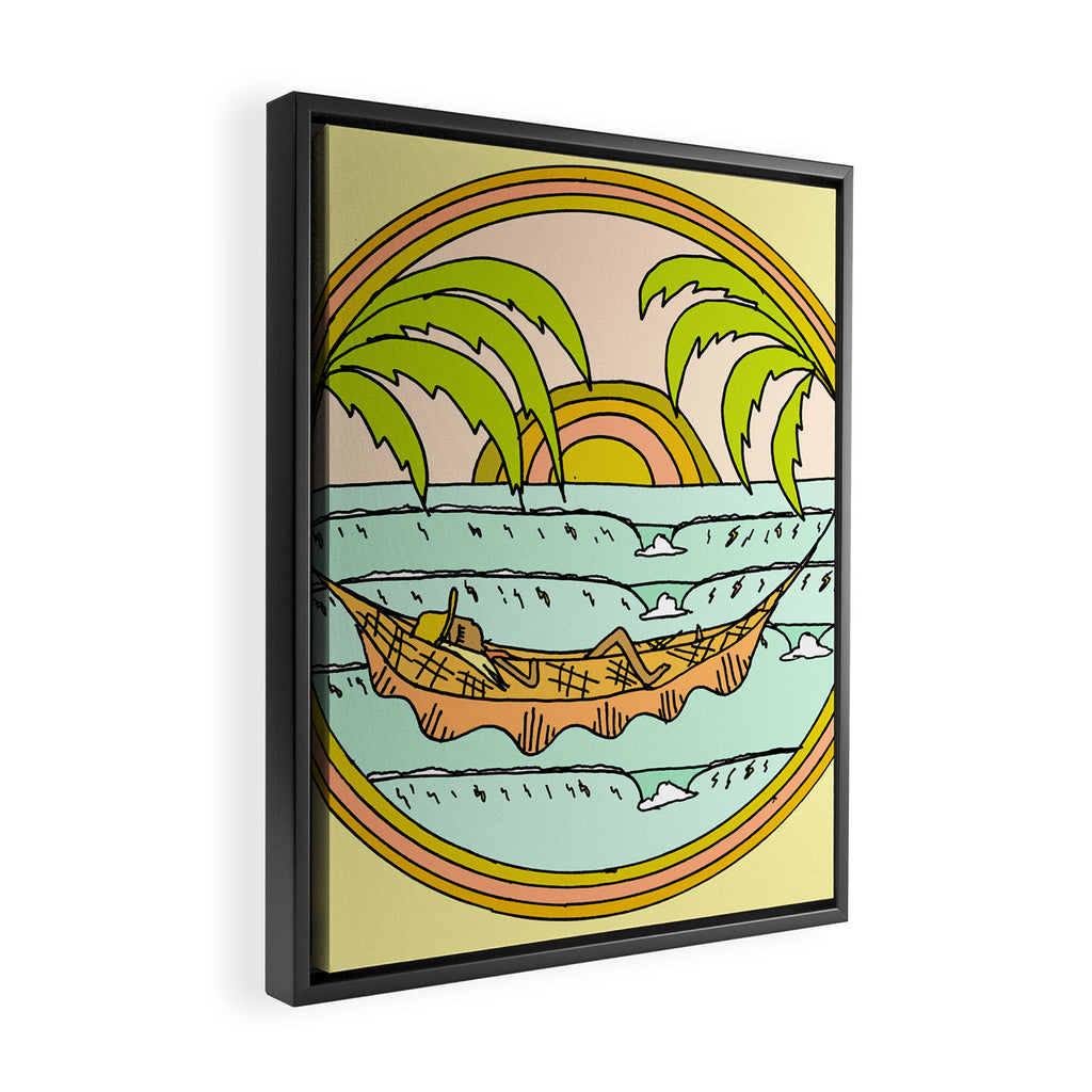 peaceful hammock life Framed Canvas Print Gallery Image 2