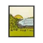 point breaks in paradise // retro surf art by surfy birdy Framed Canvas Print Gallery Image 6