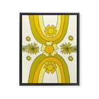 positive rainbow flowers // retro art by surfy birdy Framed Canvas Print Gallery Image 6