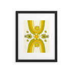 positive rainbow flowers // retro art by surfy birdy Framed Art Print Gallery Image 5