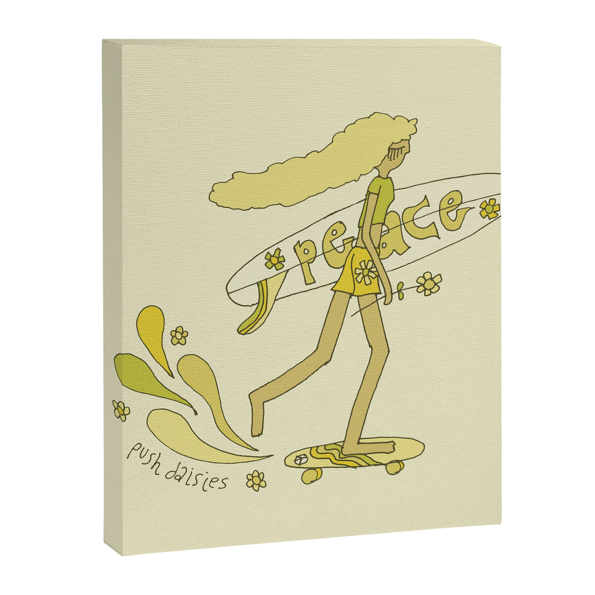 push daisies skate // retro surf art by surfy birdy Canvas Print Gallery Image 6