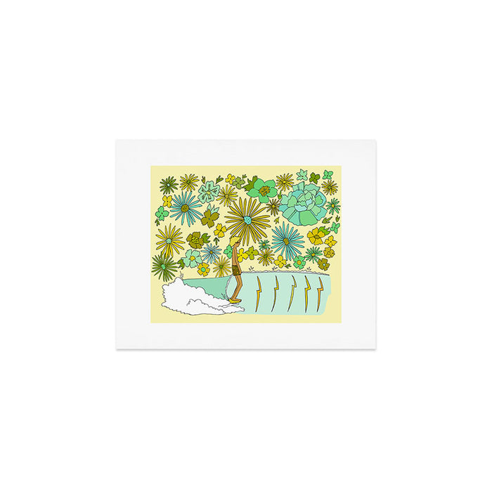 retro daydreams hang 10 florida // retro surf art by surfy birdy Art Print Gallery Image 1