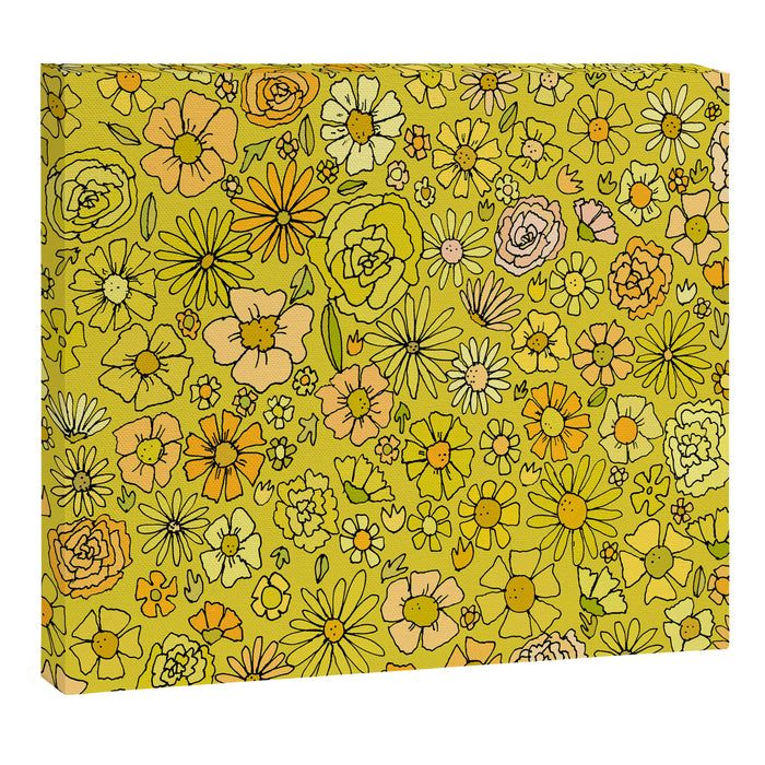 retro flower power wallpaper dreams // art by surfy birdy Canvas Print Gallery Image 1