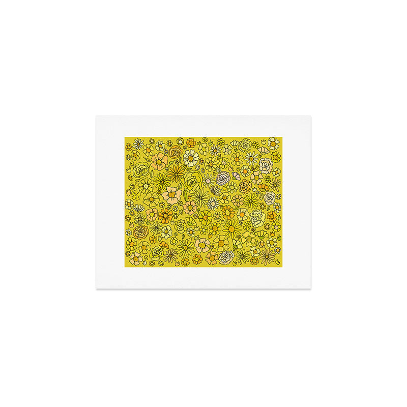 retro flower power wallpaper dreams // art by surfy birdy Art Print Gallery Image 1