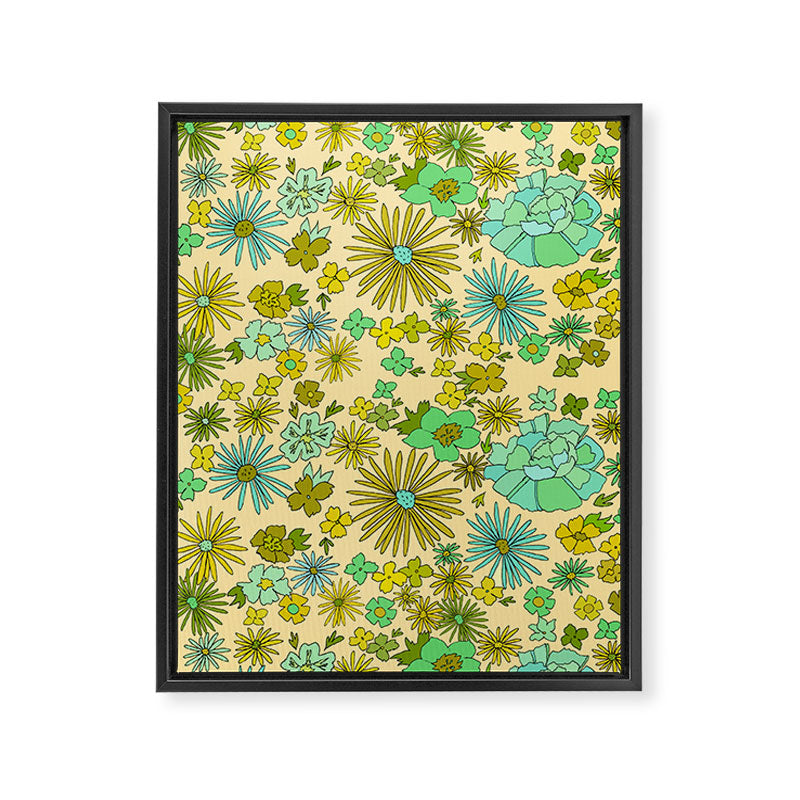 retro wall paper daydreams // art by surfy birdy Framed Canvas Print Gallery Image 6