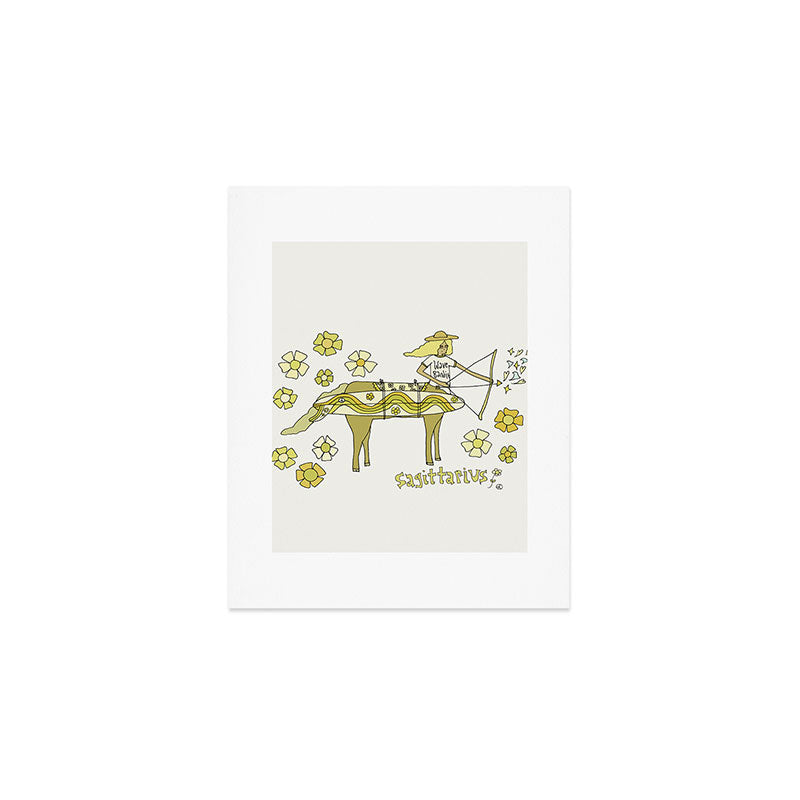 sagittarius zodiac wave bandit // retro surf art by surfy birdy Art Print Gallery Image 1