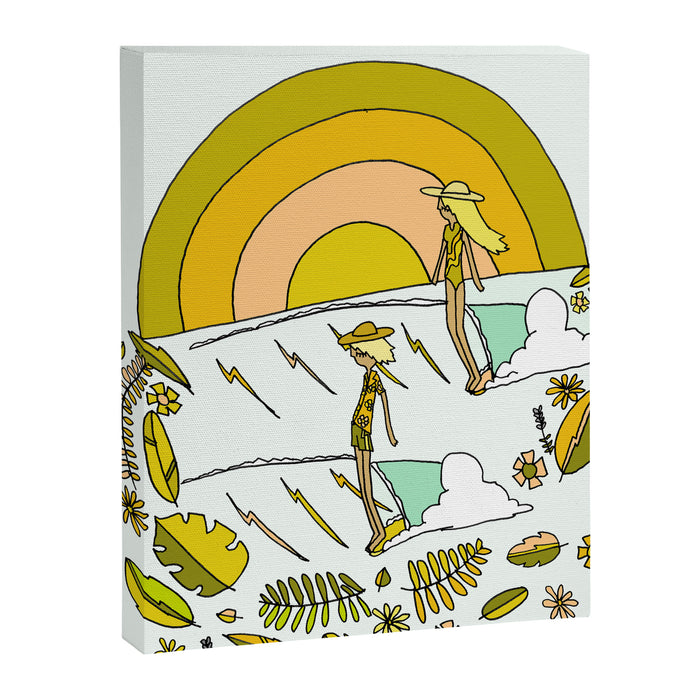 summer vibes forever // retro surf art by surfy birdy Canvas Print Gallery Image 1