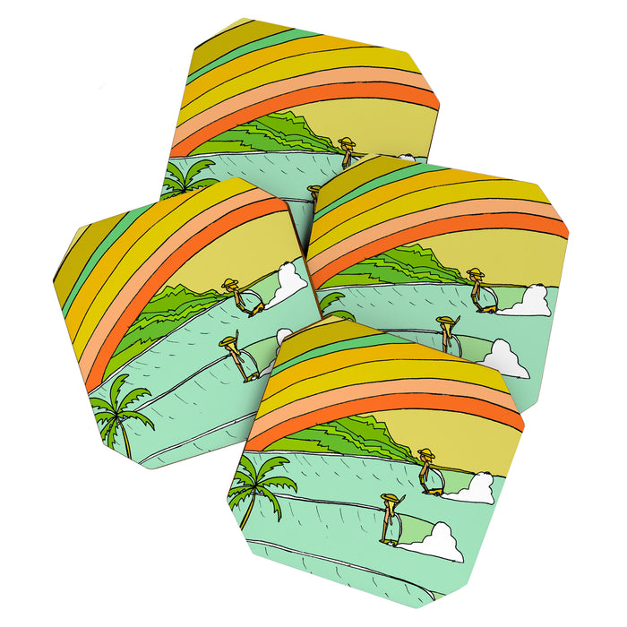 Surf Paradise Rainbow of Happiness Coaster Gallery Image 1