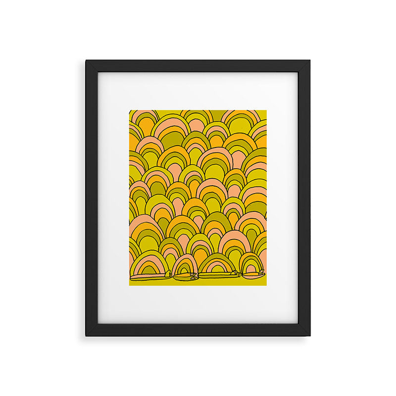 surfboard quiver 70s wallpaper dreams Framed Art Print Gallery Image 5