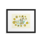 surfs up little ones // retro surf art by surfy birdy Framed Art Print Gallery Image 6