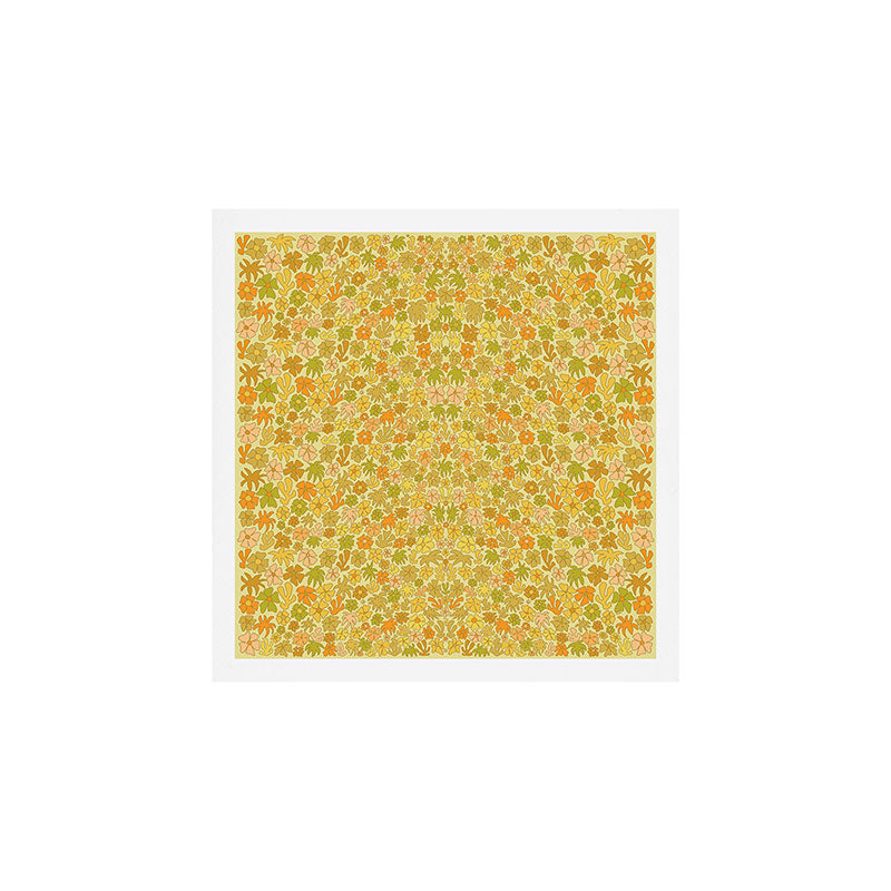 tropical flower power retro 70s pattern by surfy birdy  Art Print Gallery Image 1