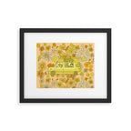 van life flower power // retro surf art by surfy birdy Framed Art Print Gallery Image 5