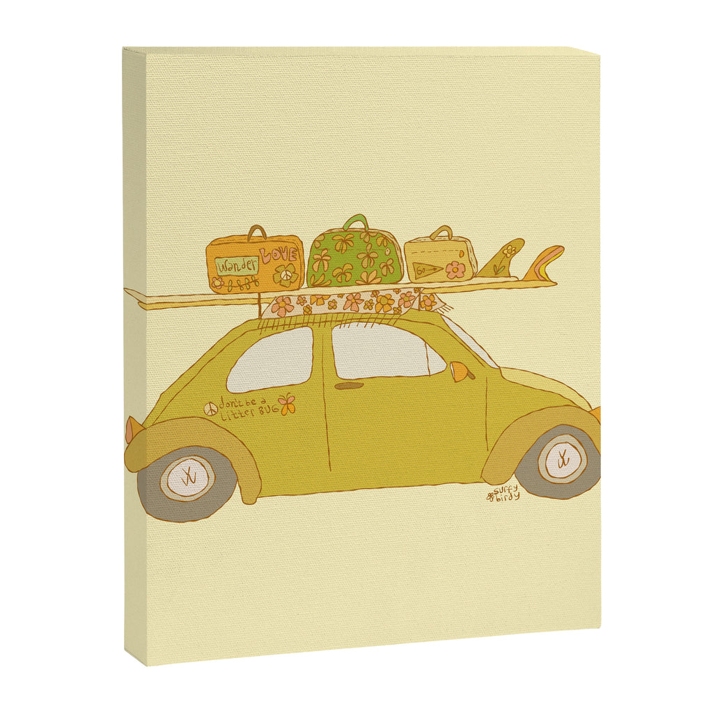Wandering bug adventure mobile retro surf art by surfy birdy Canvas Print Gallery Image 6