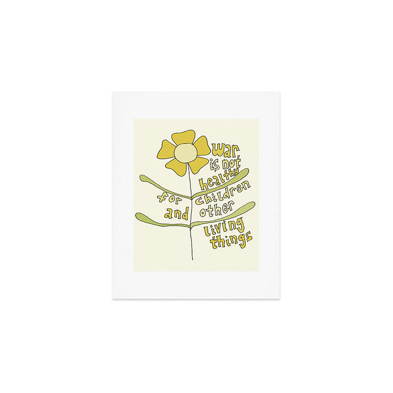 war is not healthy // retro art by surfy birdy Art Print Gallery Image 1