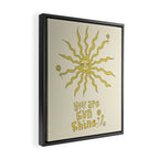 you are sunshine // retro art by surfy birdy Framed Canvas Print Gallery Image 2